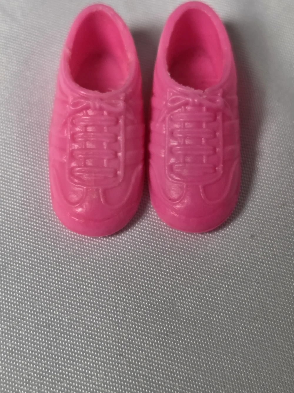 Barbie Skipper Doll‎ Shoes Pink Athletic Tennis Flat Foot Sneakers Faux Laces